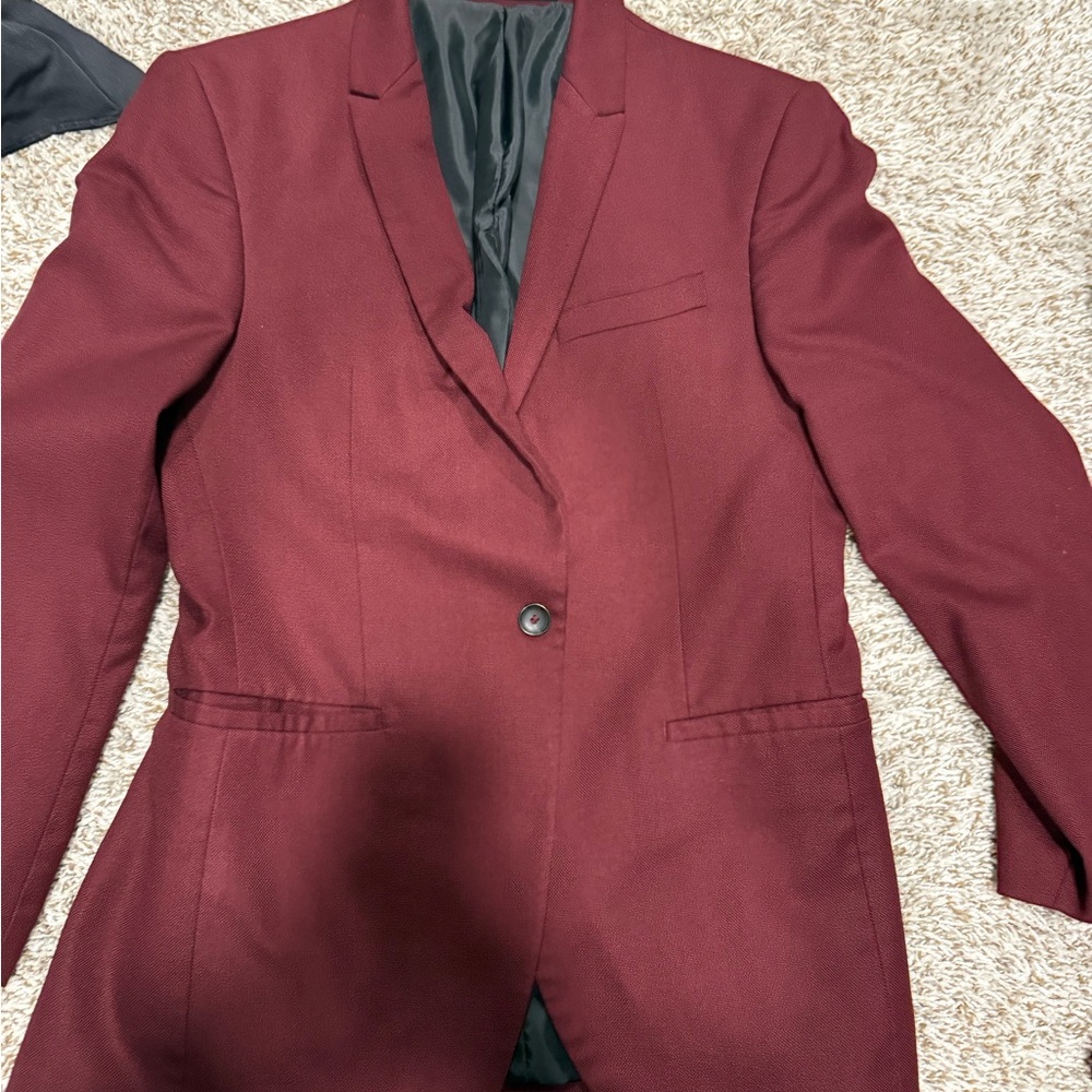 Zara Burgundy Suit